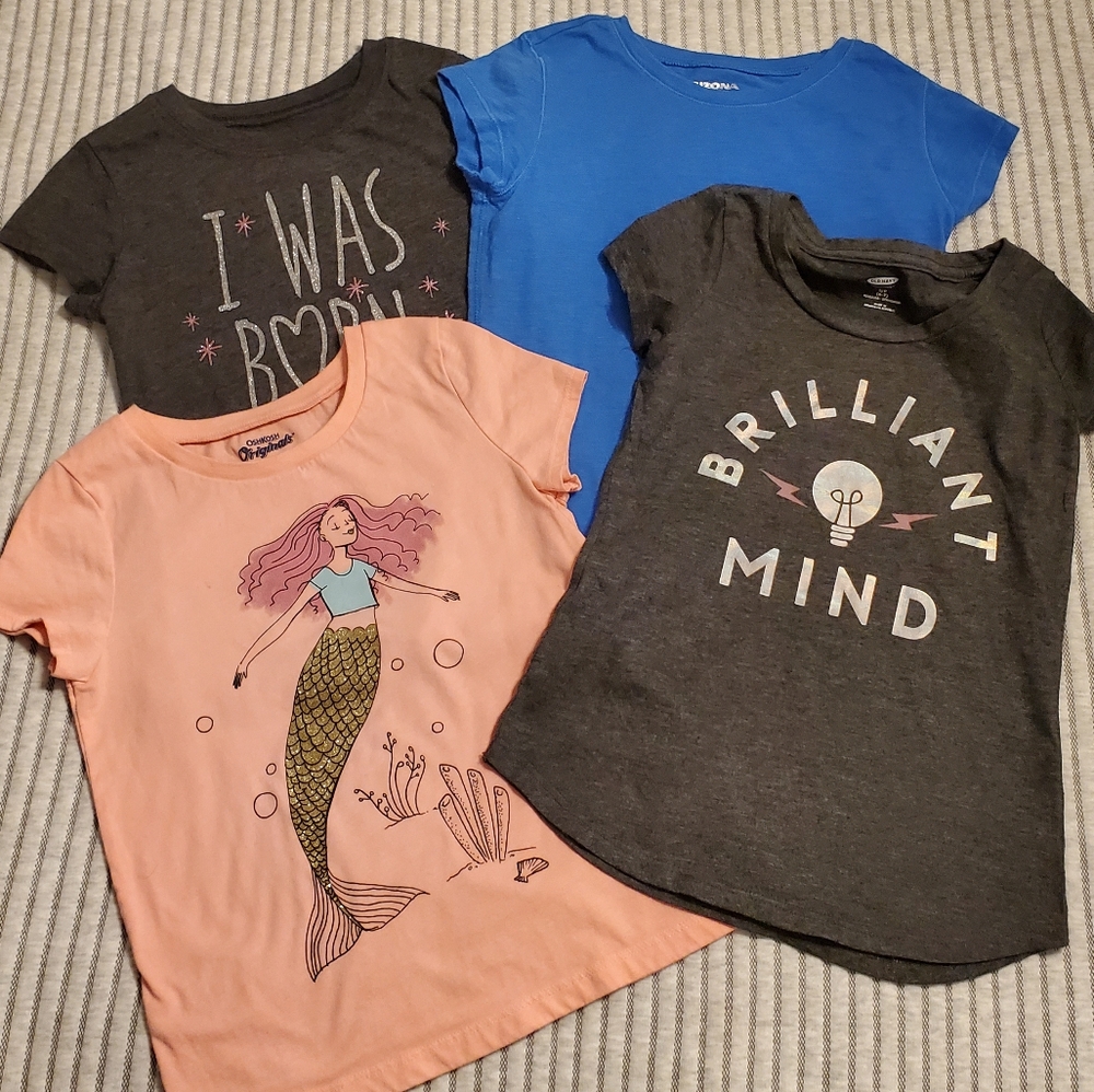 Set of 4 Girls Tees Sz 6/7